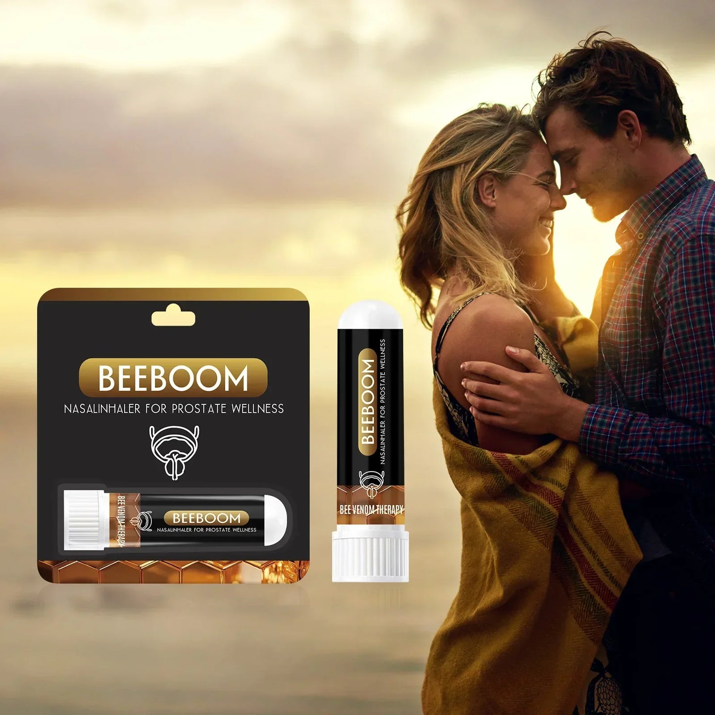 BeeBoom Nasal Inhaler for Prostate Wellness – Natural Bee Venom Prostate Support | Fast Absorbing Nasal Inhaler for Men’s Prostate Health